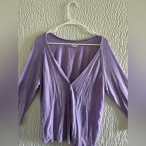 SONOMA lightweight purple knit cardigan